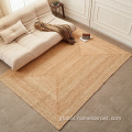 China Natural fiber water Hyacinth Woven braided rugs carpet Factory